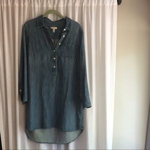 J Crew Soft Denim Shirt Dress